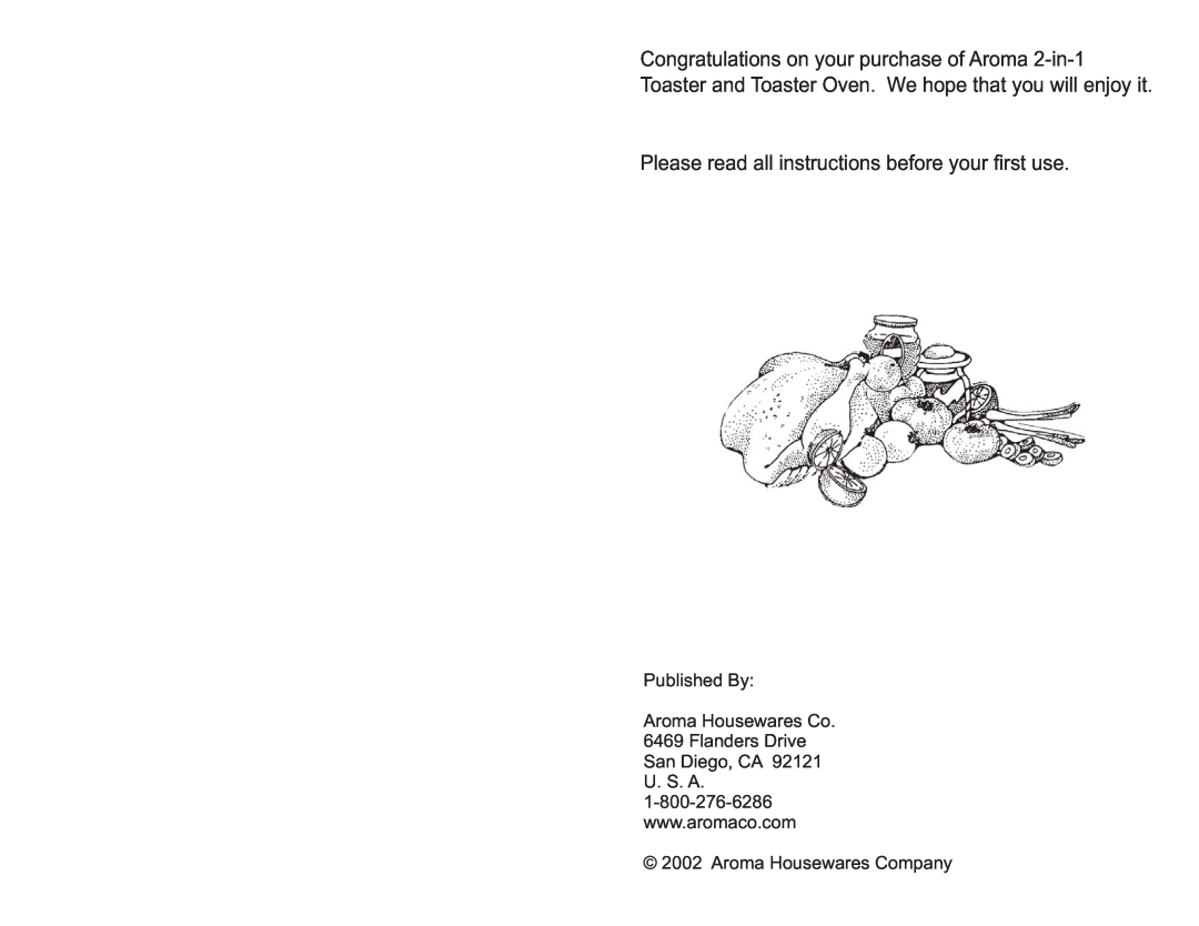 Aroma ABT-218SB instruction manual Published By, Aroma Housewares Company 