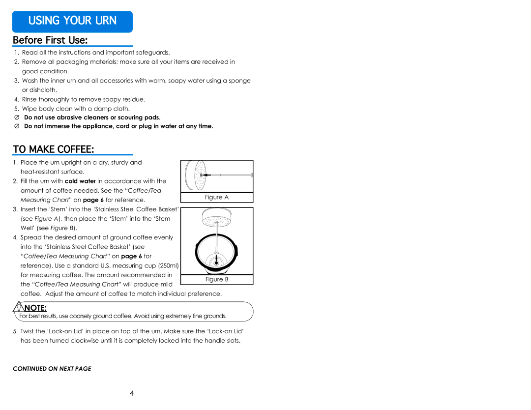 Aroma ACU-140S instruction manual Usingmyourmurn, Tommakemcoffee 