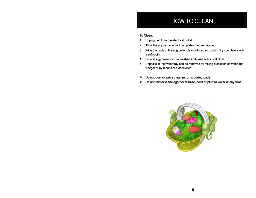 Aroma AEB-917 instruction manual How To Clean, ¾ Do not use abrasive cleaners or scouring pads 