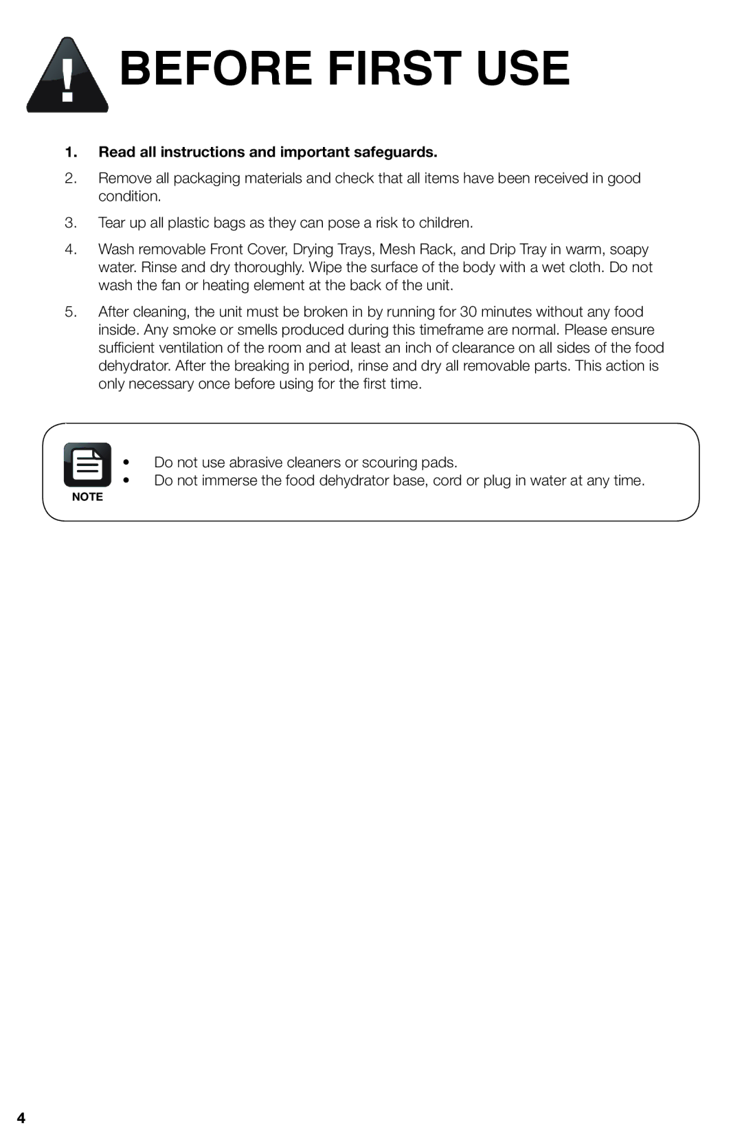 Aroma AFD-815B manual Before First USE, Read all instructions and important safeguards 