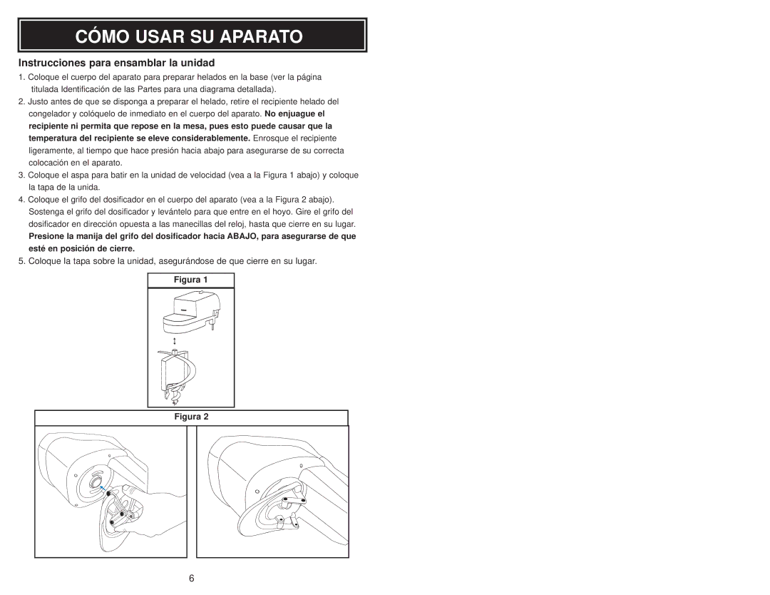 Aroma AIC-107 instruction manual Cómo Usar SU Aparato, Instrucciones para ensamblar la unidad 