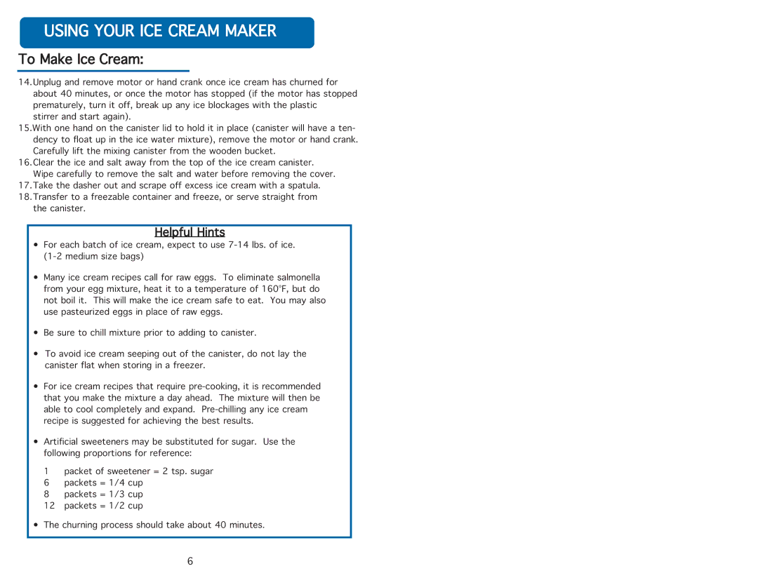 Aroma AIC-214 instruction manual Helpful\Hints 