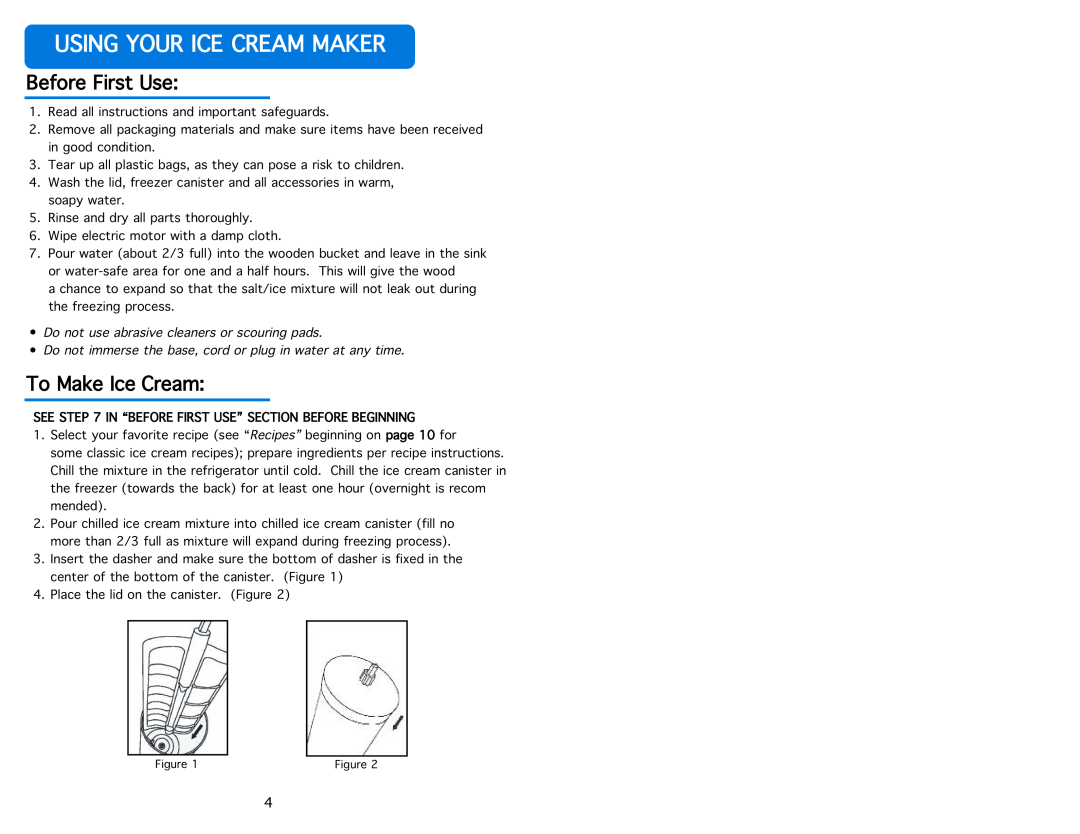 Aroma AIC-214 instruction manual Using\Your\Ice\Cream\Maker, Before\First\Use, To\Make\Ice\Cream 