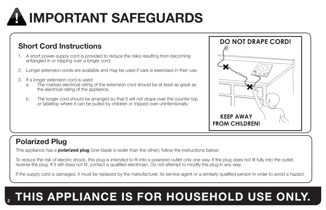 Aroma AID-513FP instruction manual This Appliance is for Household USE only 