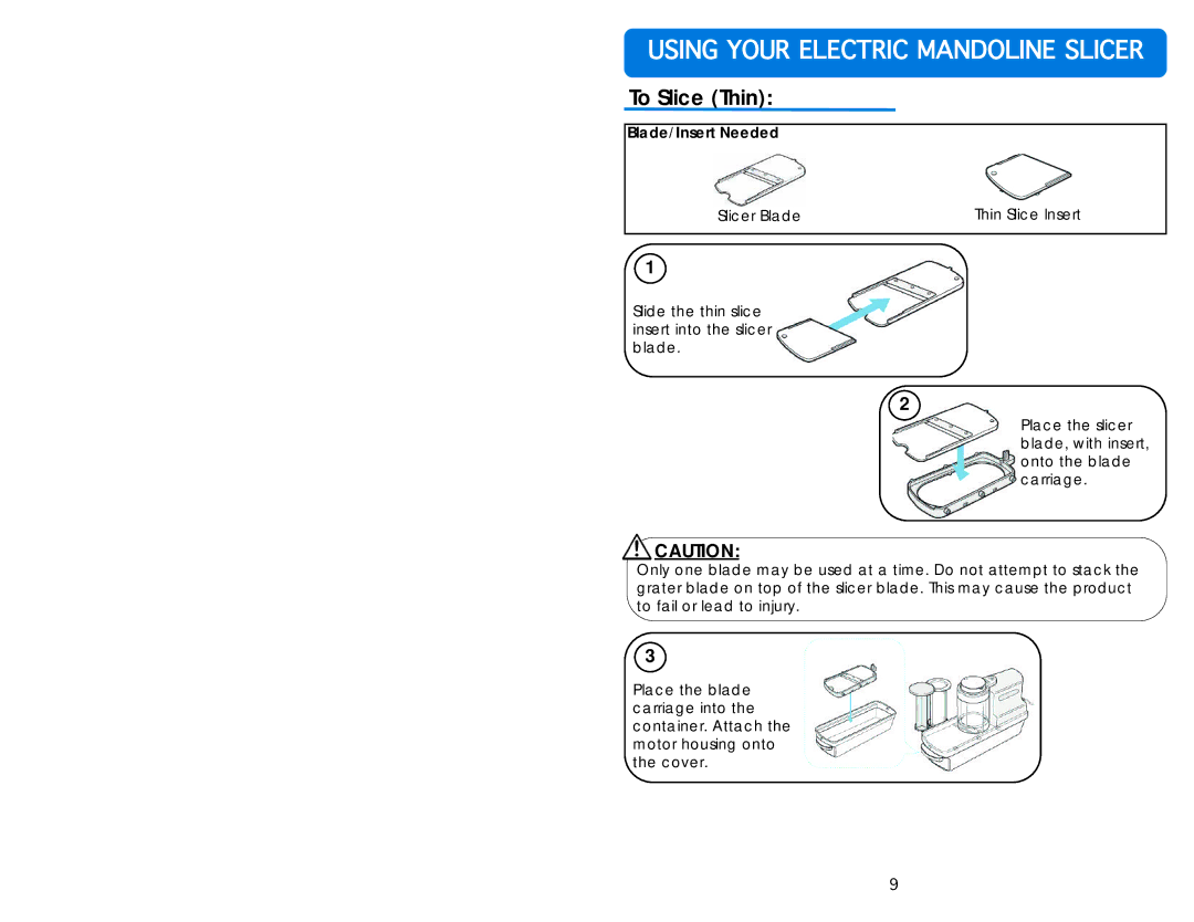 Aroma AMN-100 instruction manual To Slice Thin 