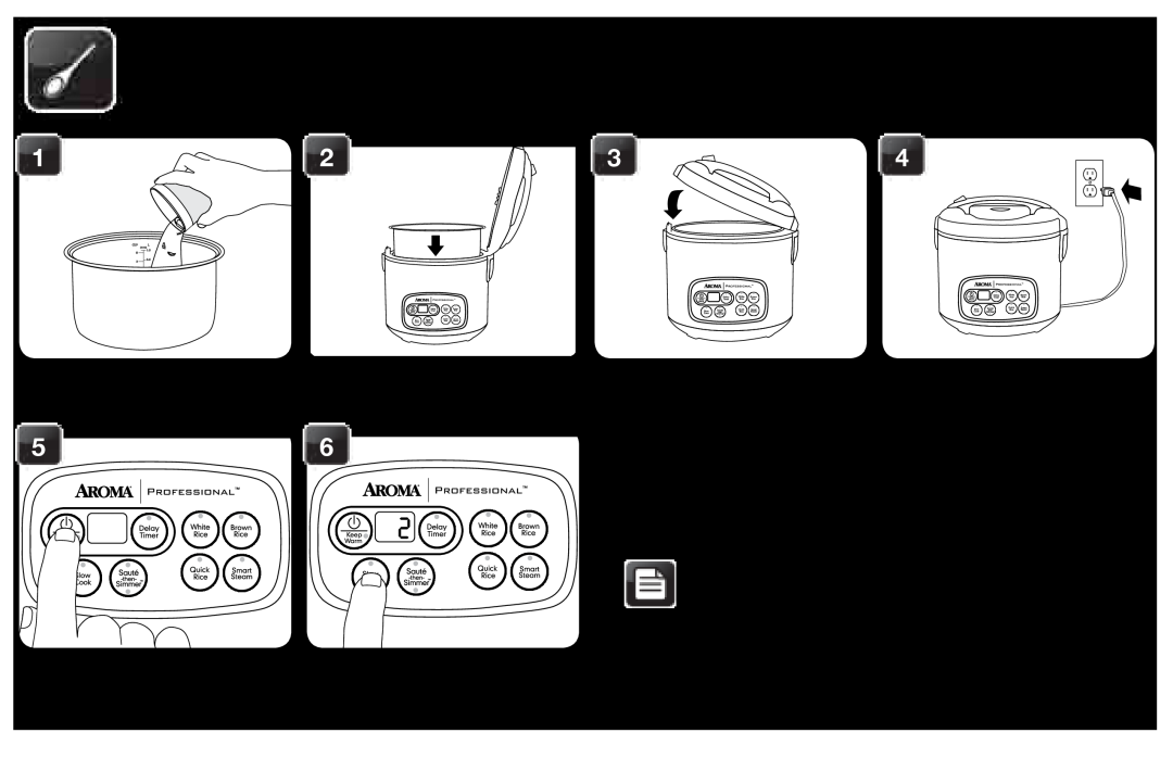 Aroma ARC-3000SB instruction manual To Slow Cook, Place the inner cooking pot into the, rice cooker, available outlet, time 