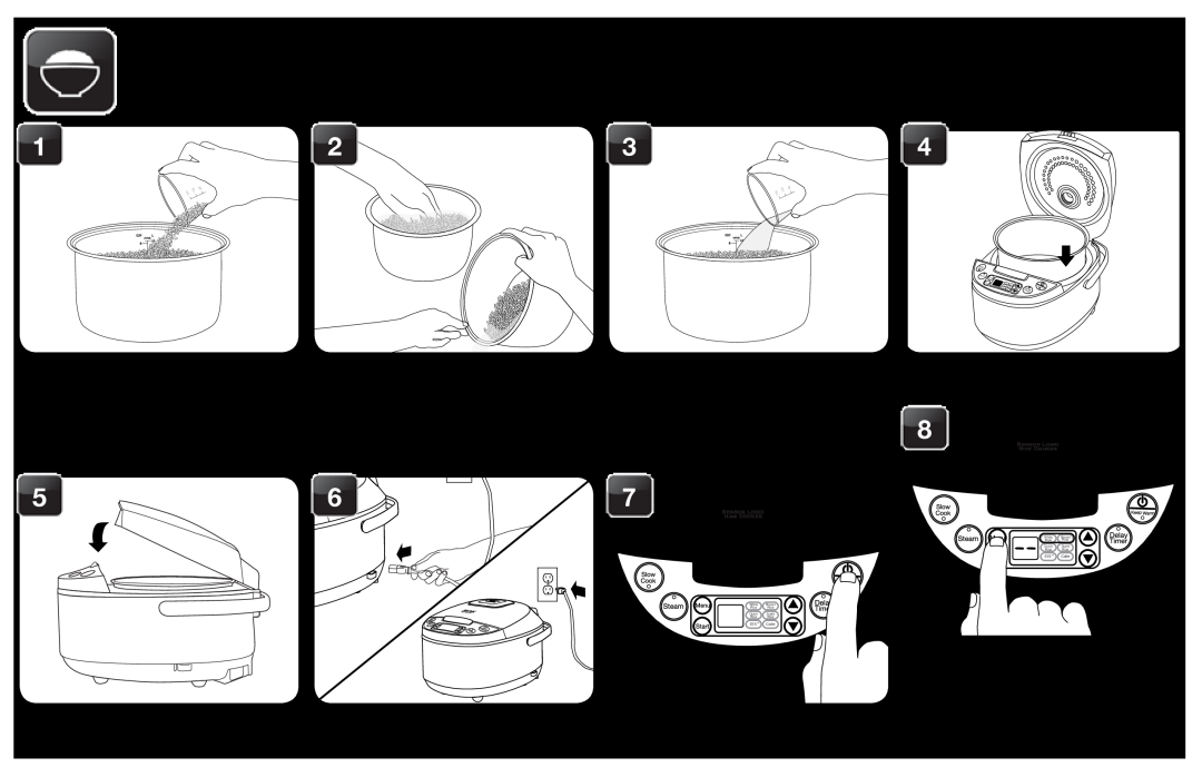 Aroma ARC-526 instruction manual To Cook Rice 