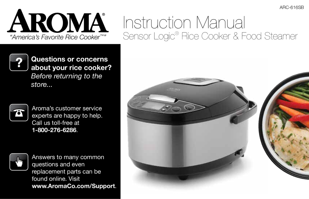 Aroma ARC-616sb instruction manual ARC-616SB 