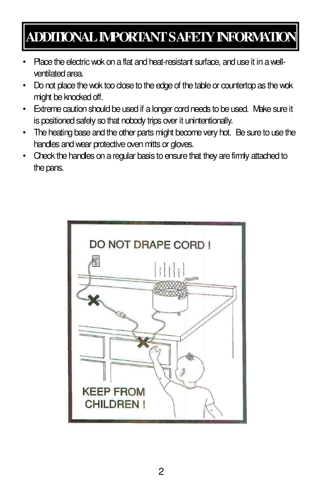 Aroma ARC-700 instruction manual Additional Important Safety Information 