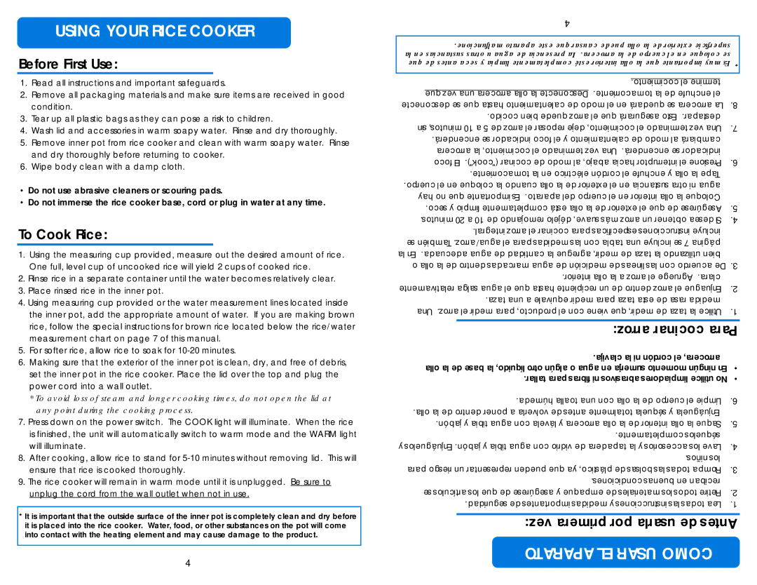 Aroma ARC-717-1NGR instruction manual Using Your Rice Cooker, Com, Before First Use, To Cook Rice, Ve z 