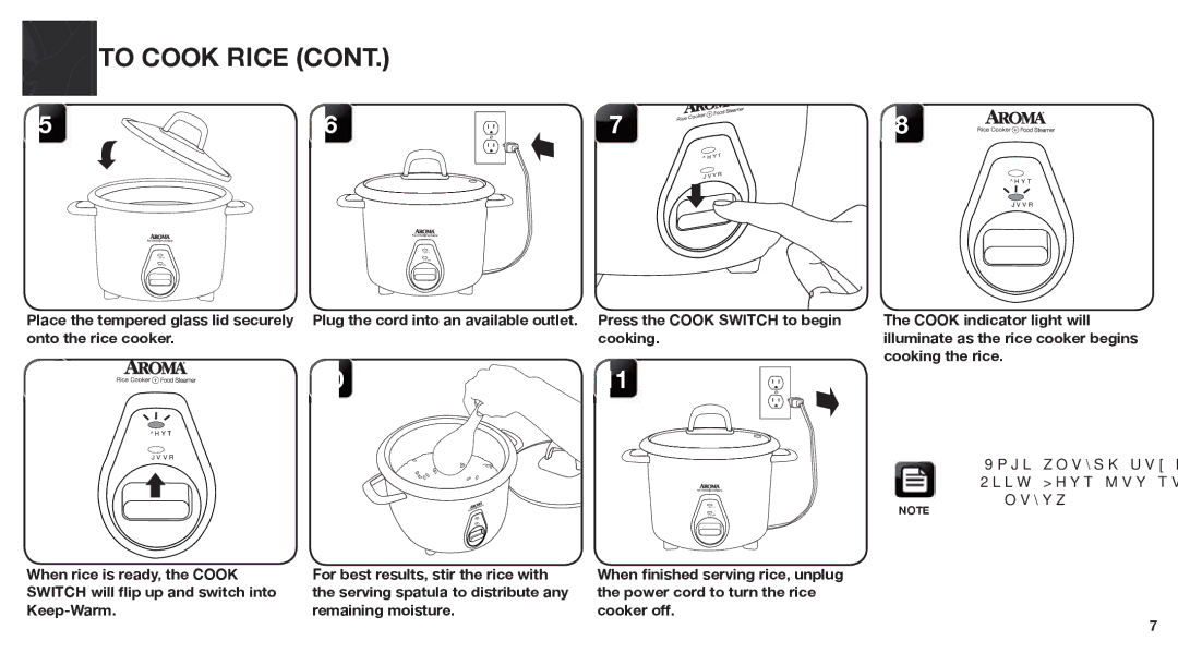 Aroma ARC-760-NGRP instruction manual To Cook Rice, Hours 