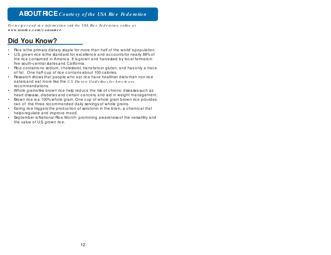 Aroma ARC-830TC instruction manual Did You Know? 