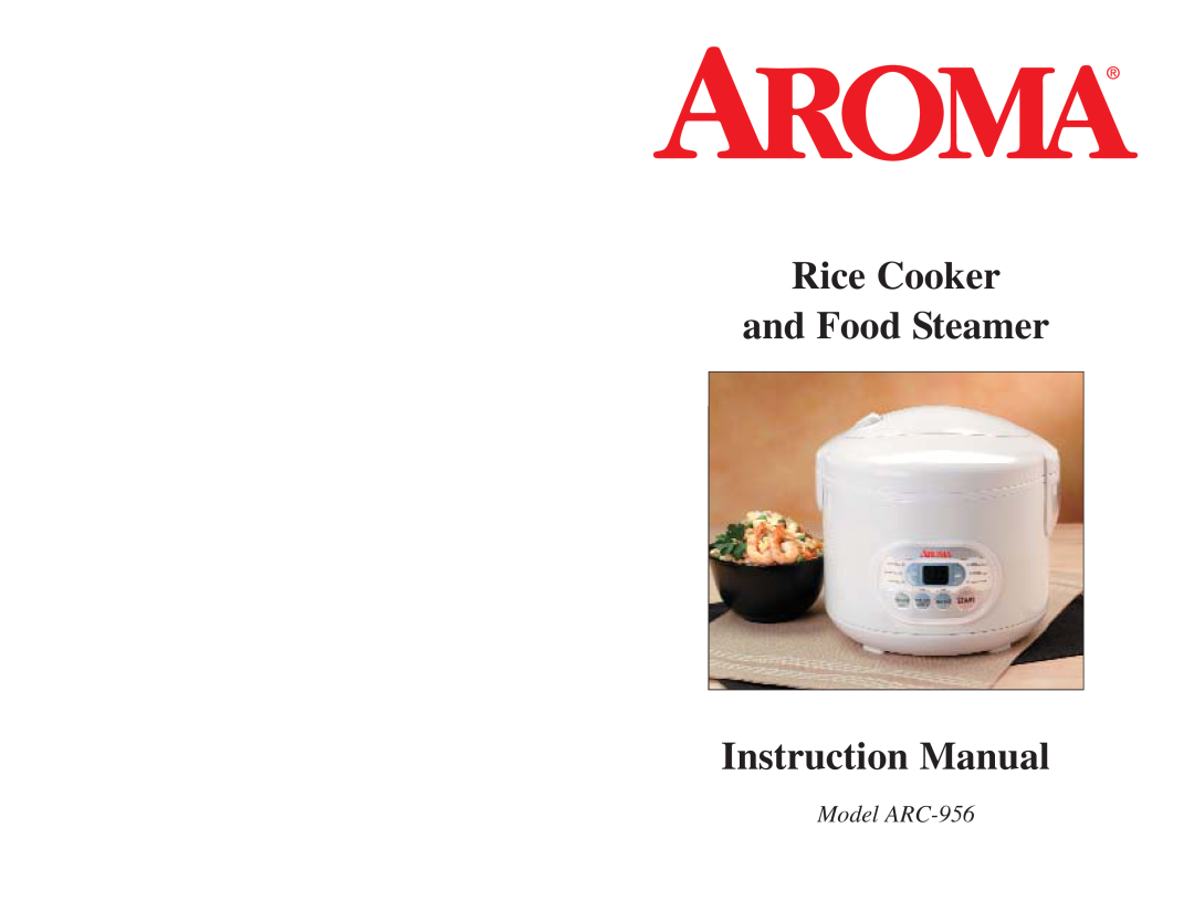 Aroma instruction manual Model ARC-956 