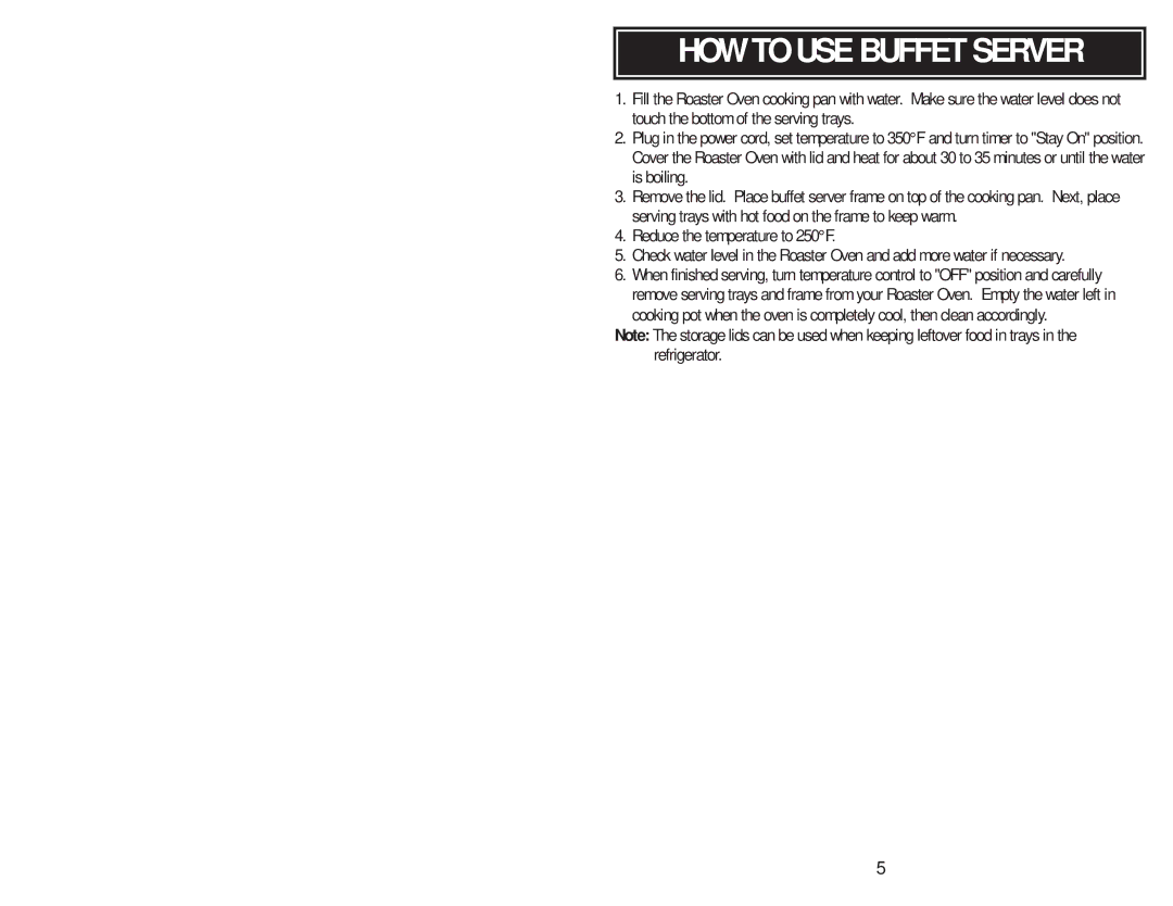 Aroma ART-818 E/E instruction manual HOW to USE Buffet Server 