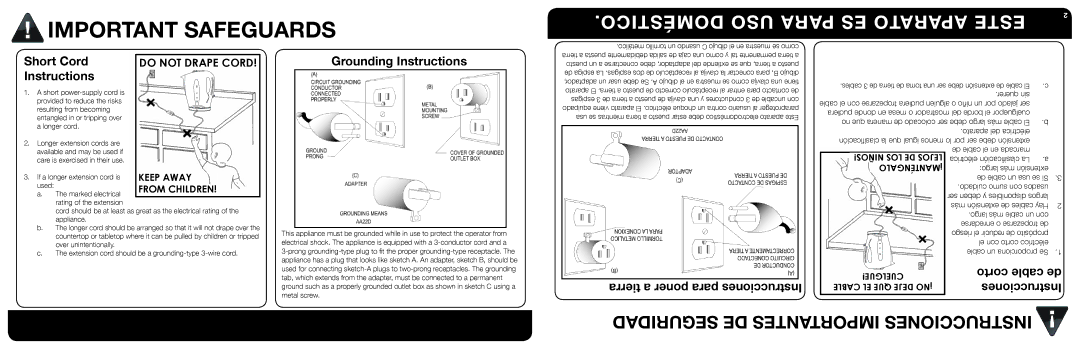 Aroma AWK-108 instruction manual Querer sin, Aparato del eléctrica, De cable el en marcada Eléctrica cación clasi La 