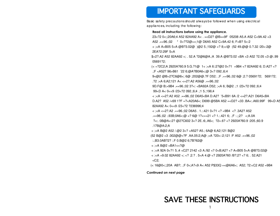 Aroma AWK-161 instruction manual Important=Safeguards, Read all instructions before using the appliance 