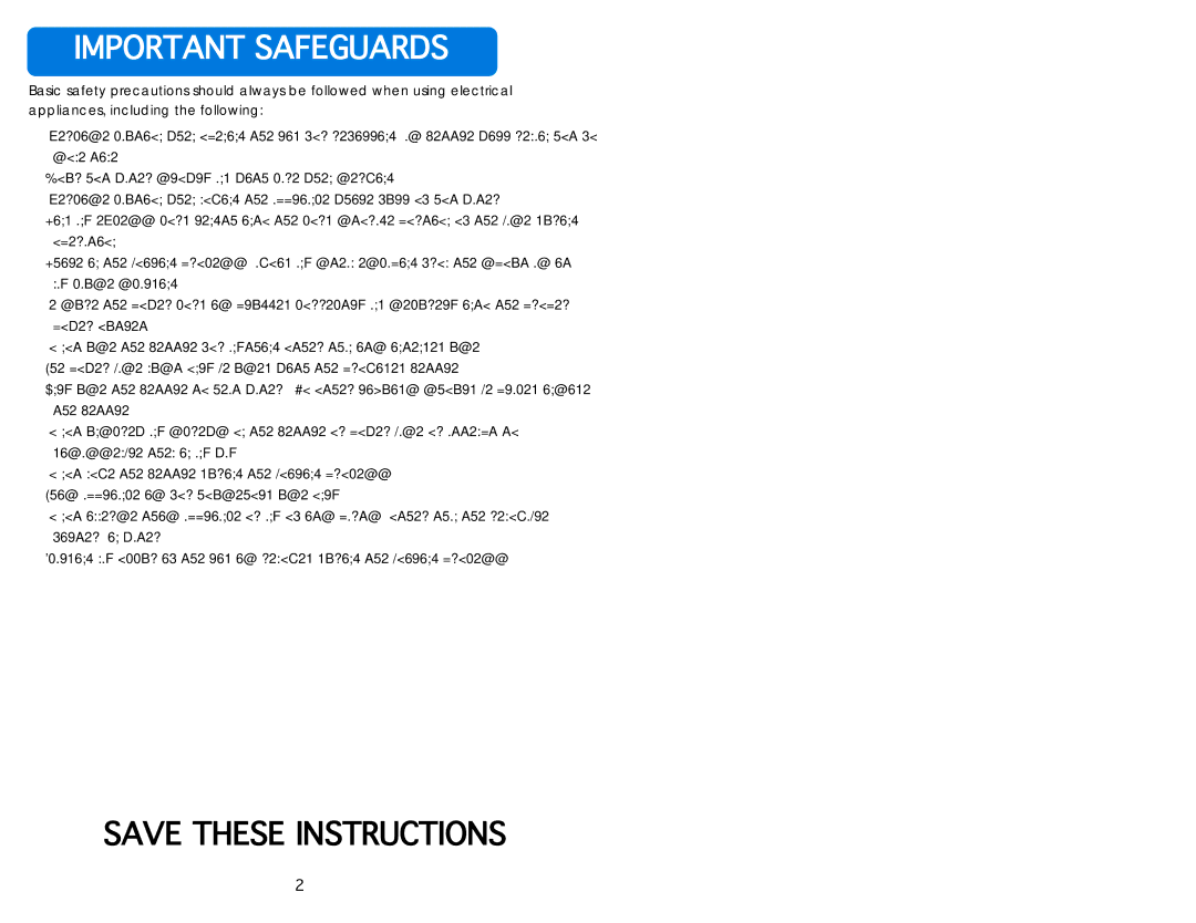 Aroma AWK-161 instruction manual Important=Safeguards 