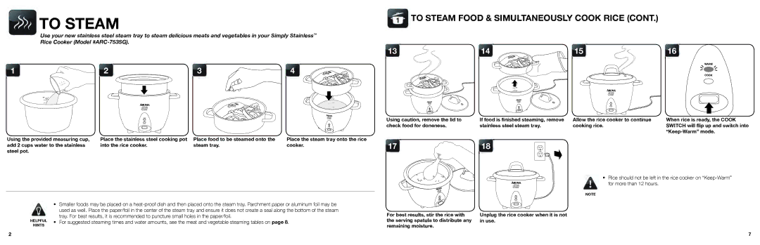 Aroma RS-03 warranty To Steam 