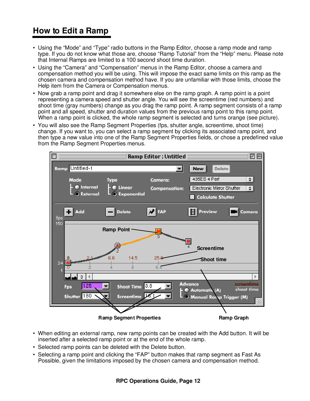 ARRI ARRI Ramp Preview Controller manual How to Edit a Ramp 