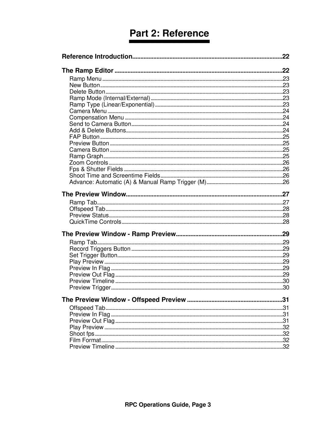 ARRI ARRI Ramp Preview Controller manual Ramp Editor, Preview Window 