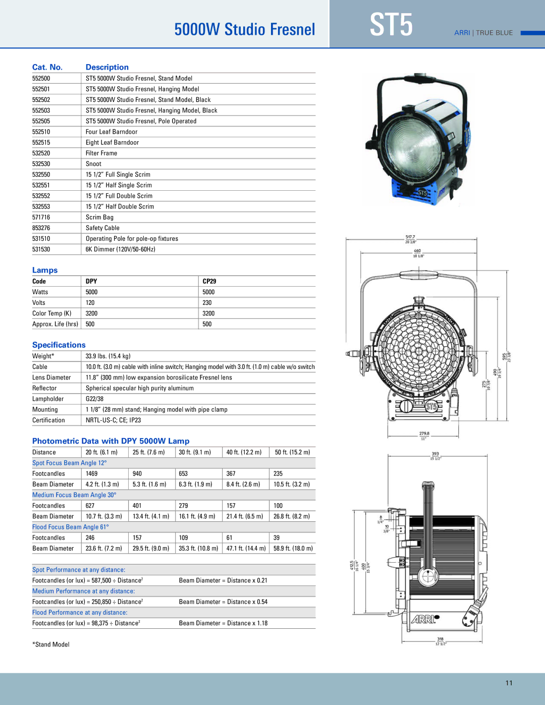 ARRI ARRI TRUE BLUE manual ST5 