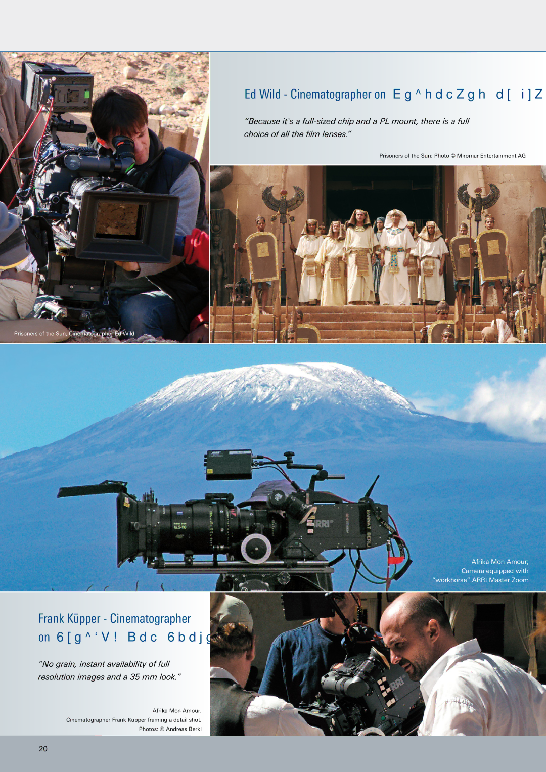 ARRI ARRIFLEX D-21 HD manual Ed Wild Cinematographer on Prisoners of the Sun 