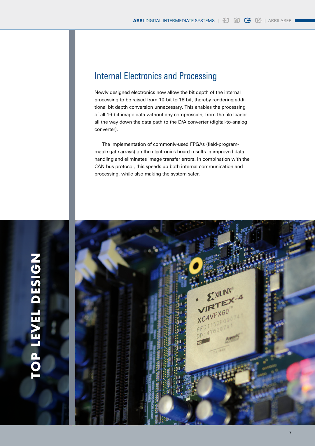 ARRI ARRILASER manual High Performance TOP Level Design, Internal Electronics and Processing 