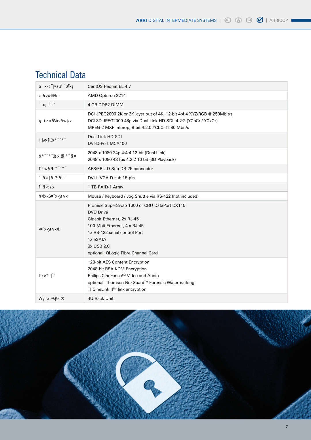 ARRI ARRIQCP manual Technical Data, Image Decoding 