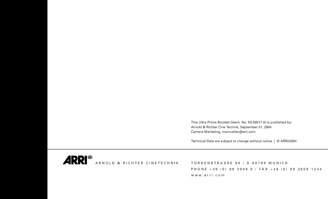 ARRI Lenses manual 