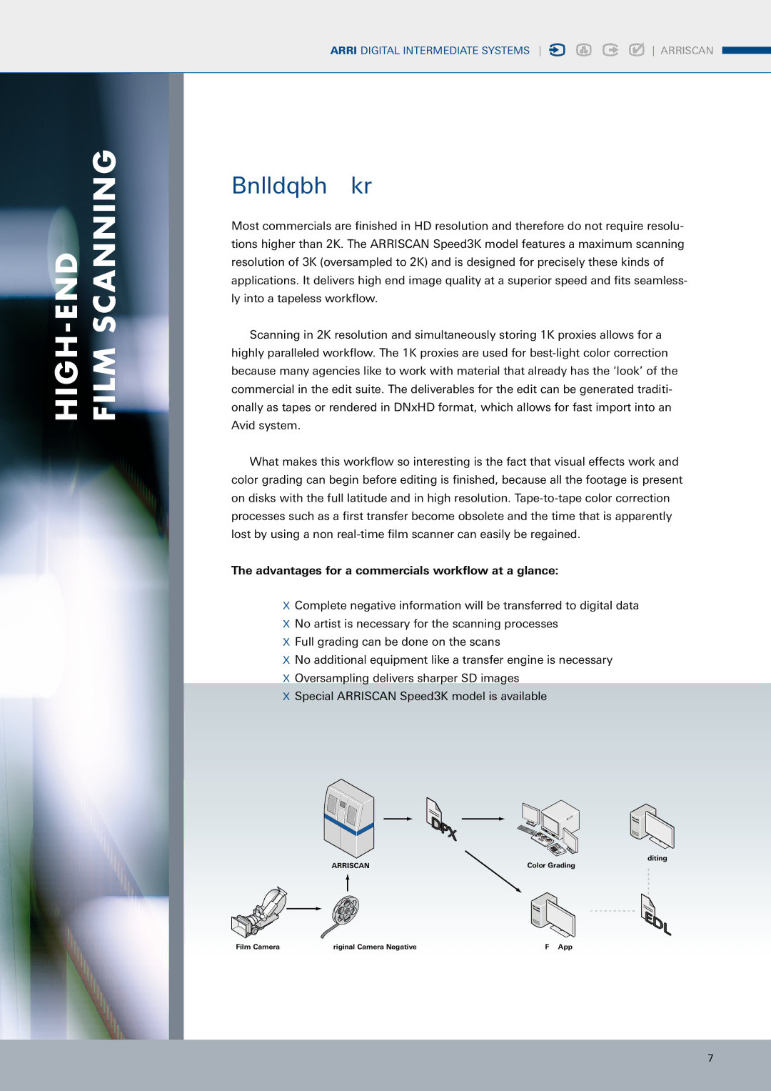 ARRI Speed3K manual HIGH-END Film Scanning, Commercials 