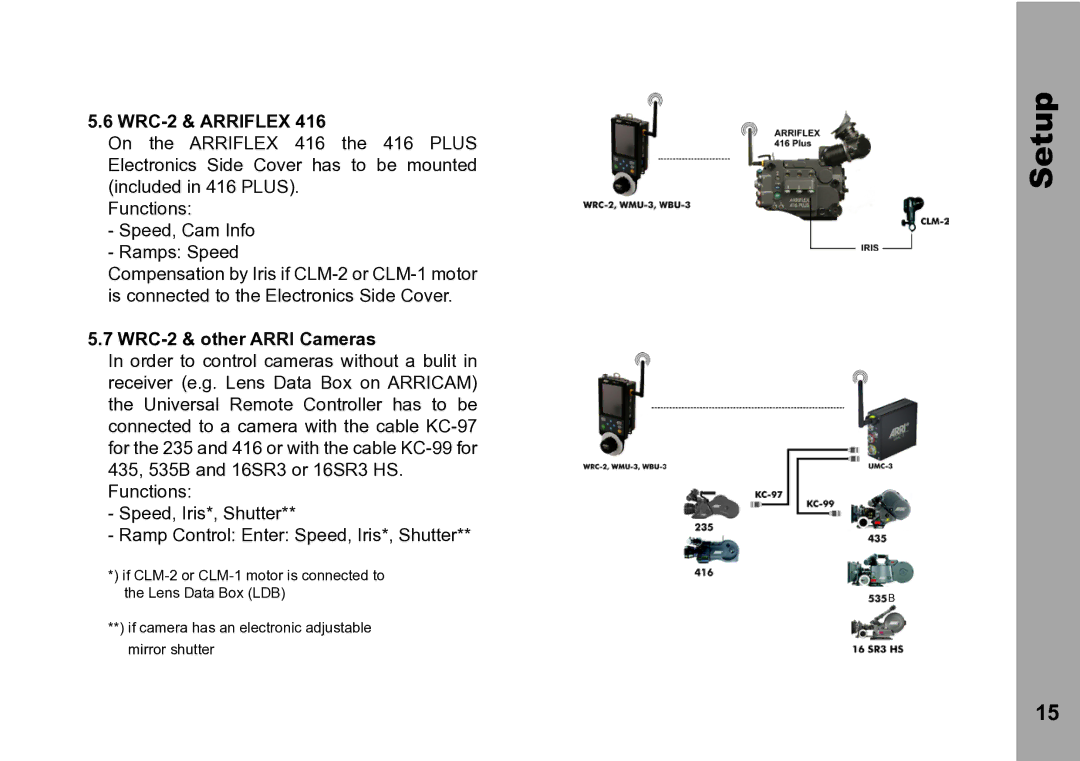 ARRI instruction manual WRC-2 & Arriflex, WRC-2 & other Arri Cameras 