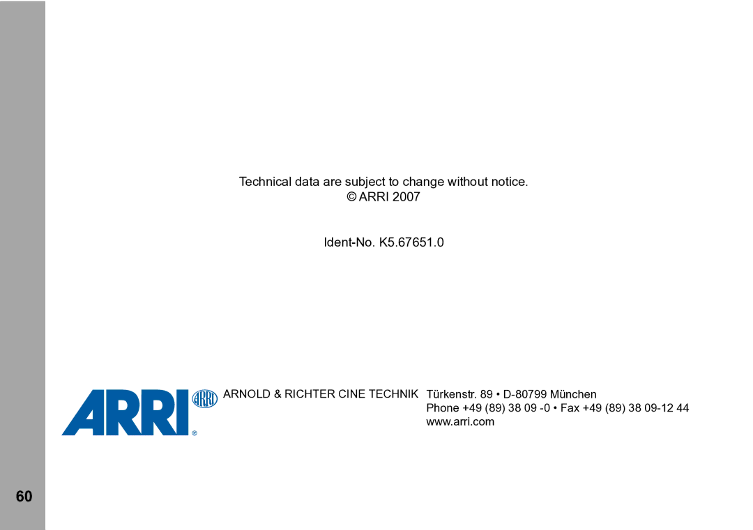 ARRI WRC-2 instruction manual 