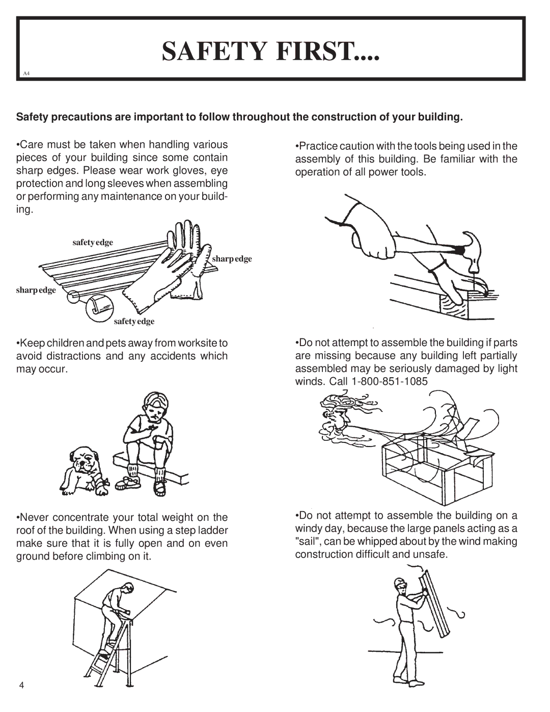 Arrow Plastic CL72-A owner manual Safety First 