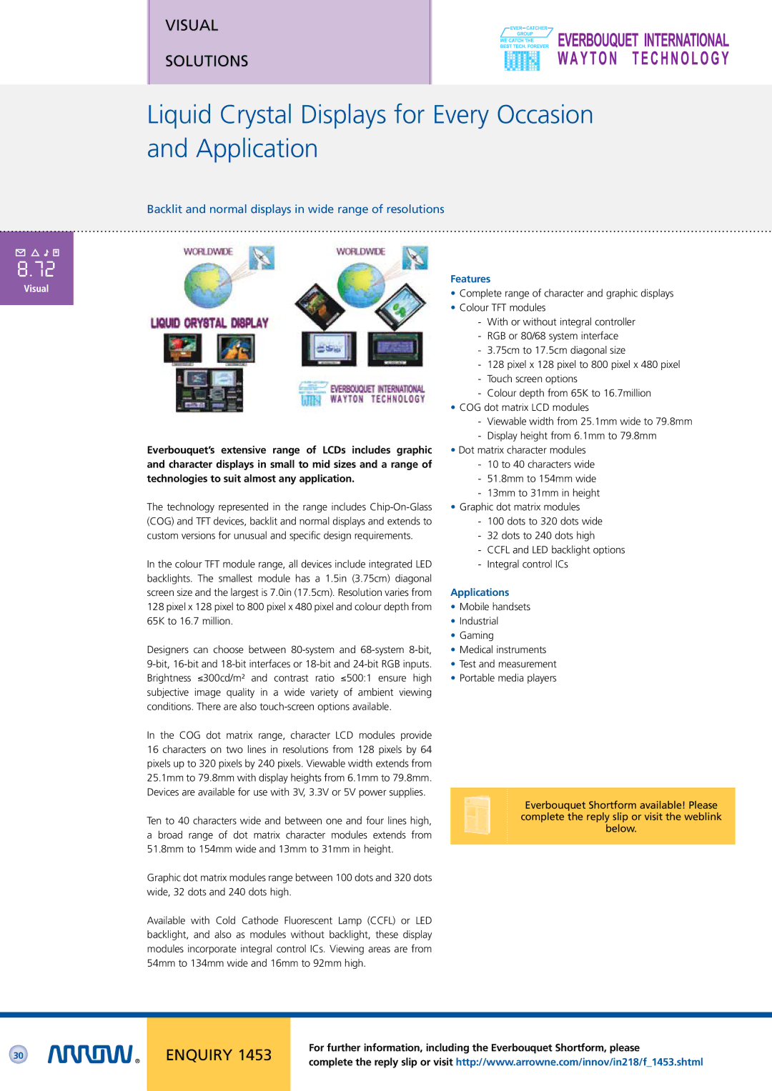 Arrow Plastic Network Card manual Liquid Crystal Displays for Every Occasion and Application 