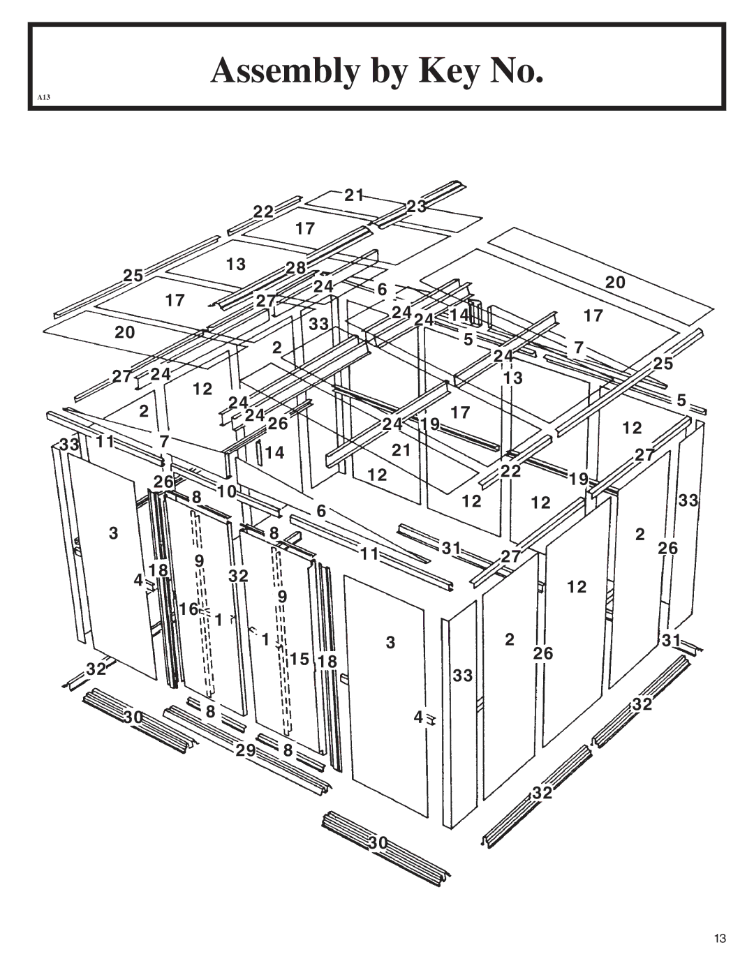 Arrow Plastic NP108, SA108-A, NW108-A, PD108-A, EN108-A, HM108-A, MN108-A, VN108-A owner manual Assembly by Key No 