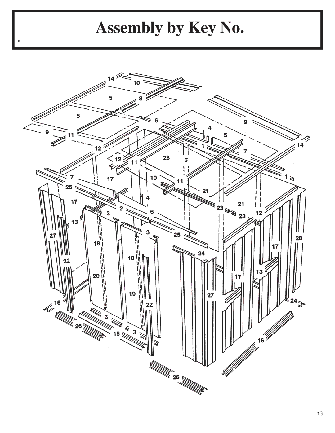 Arrow Plastic ML86-A, WL86-A, VL8662-A, LM86, EH86S, EH86-A, SA8662-A owner manual Assembly by Key No 