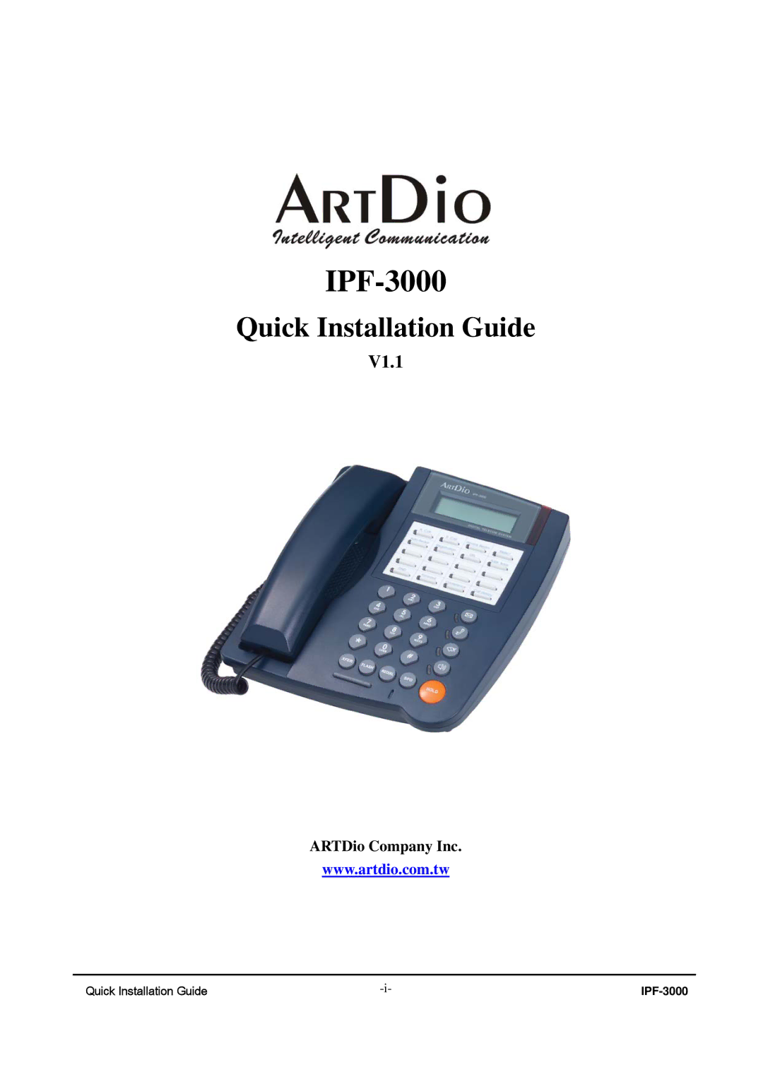 ArtDio IPF-3000 manual V1.1 