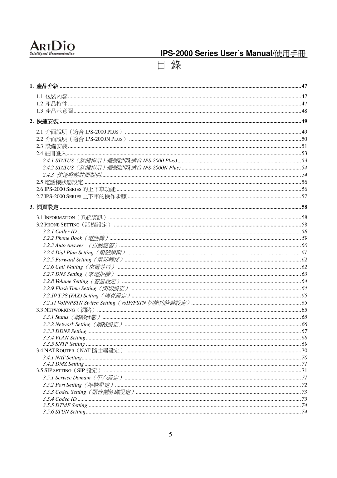 ArtDio IPS-2000 user manual 產品介紹 