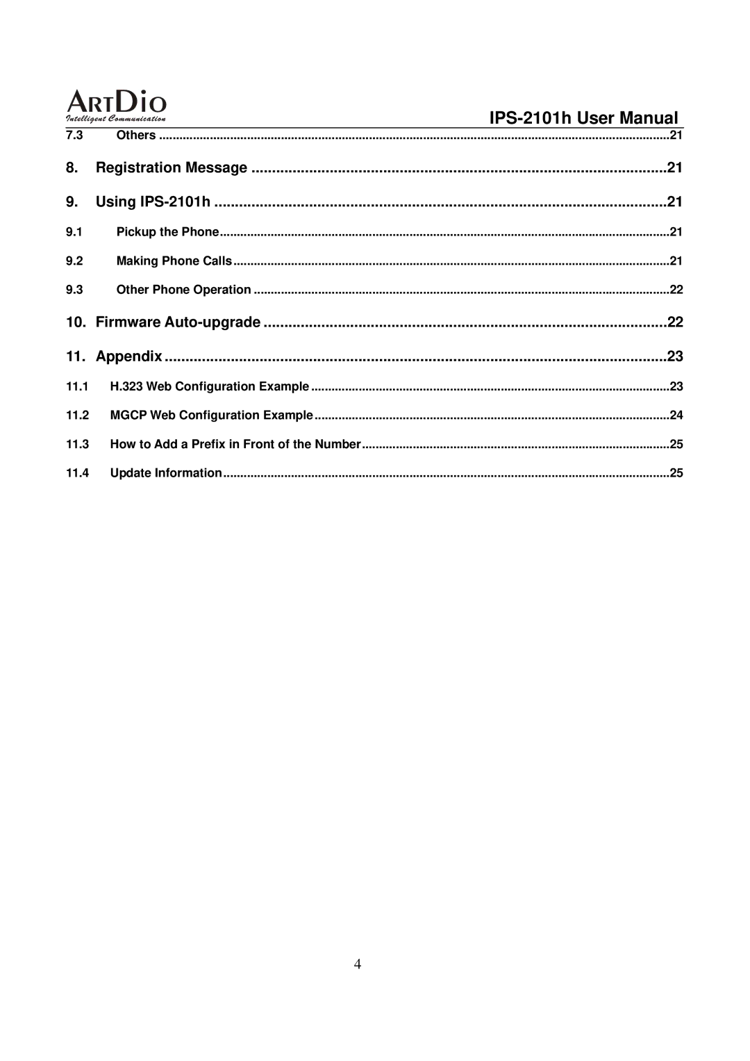 ArtDio IPS-2101h user manual 11.4 