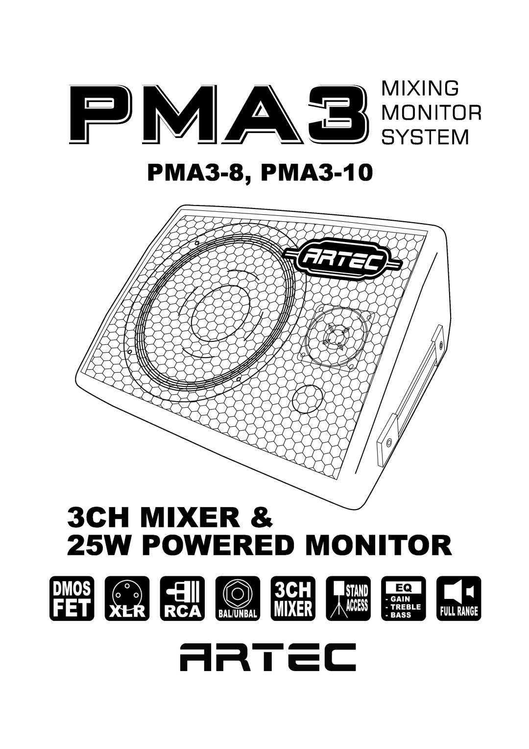 Artech USA manual PMA3-8, PMA3-10 