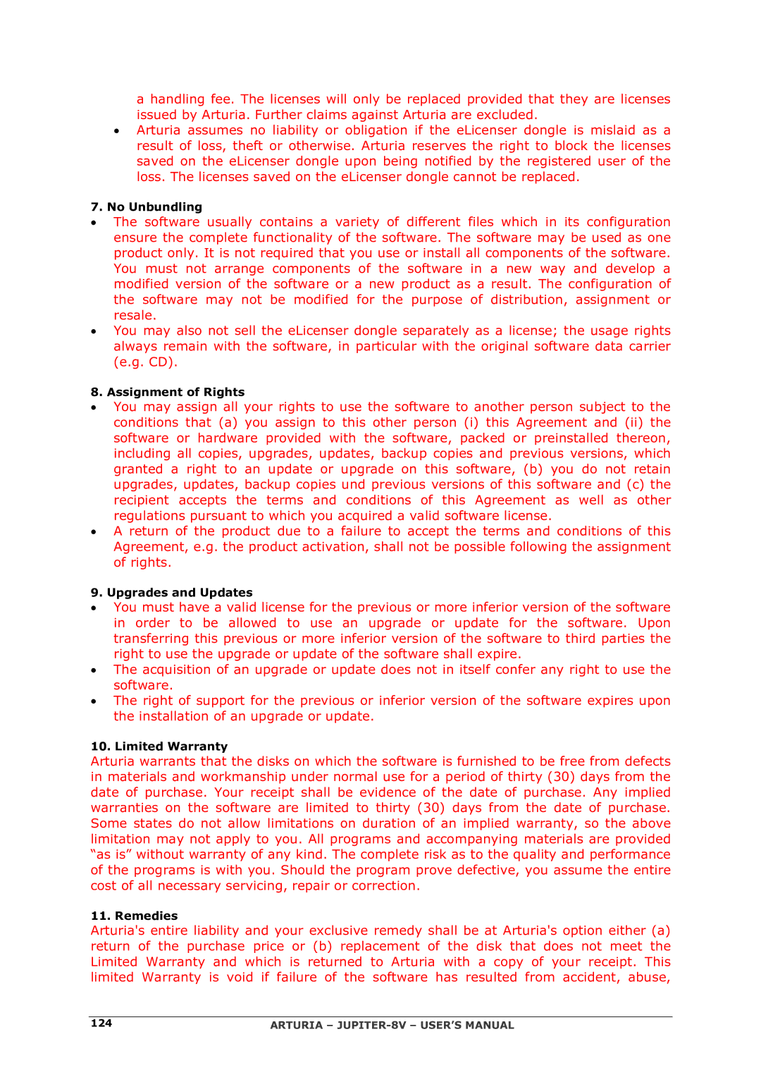 Arturia 2 manual No Unbundling 