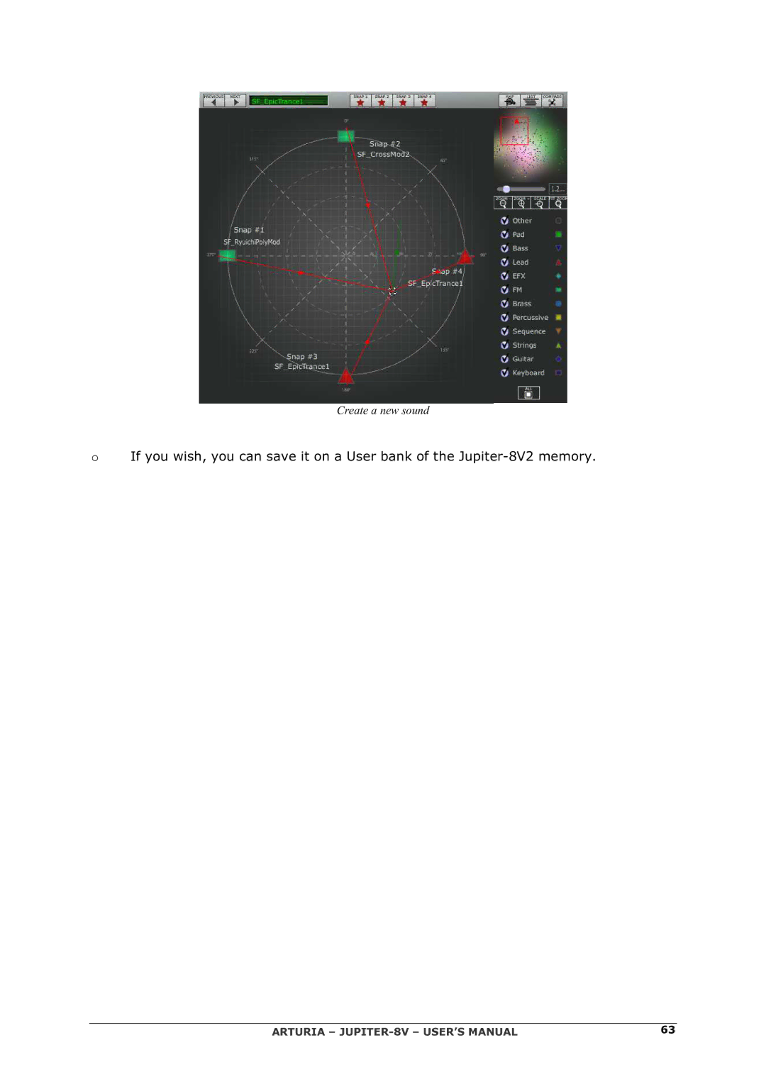 Arturia 2 manual Create a new sound 