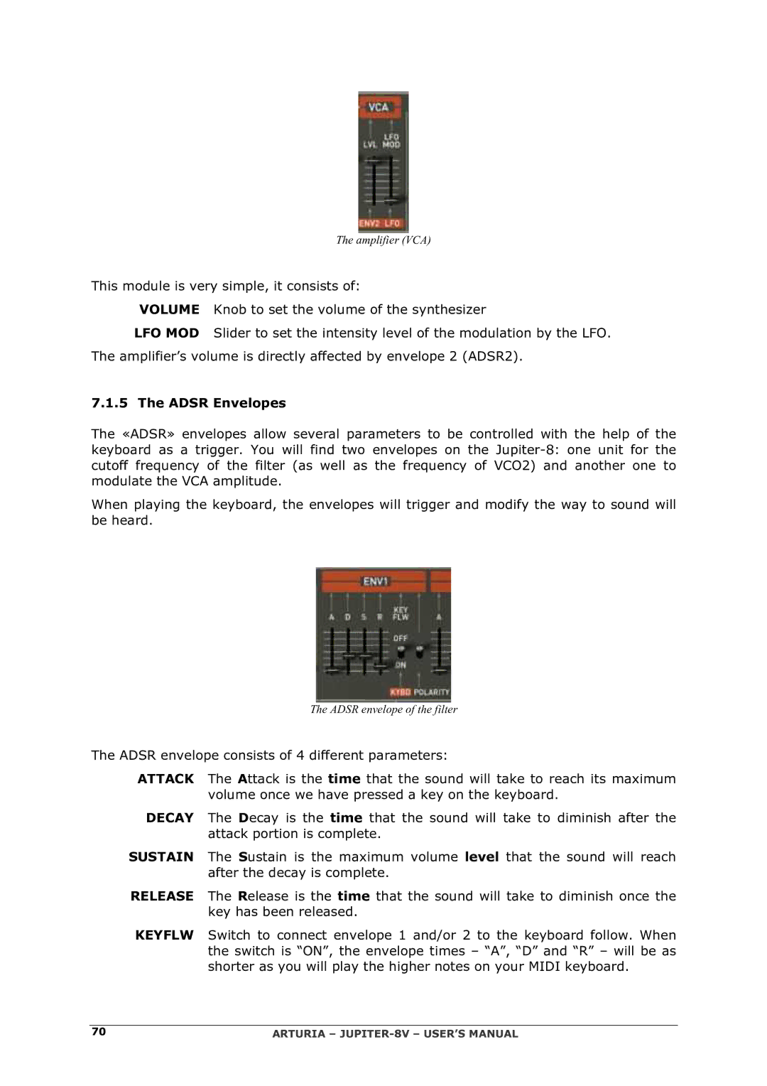 Arturia 2 manual Adsr Envelopes 