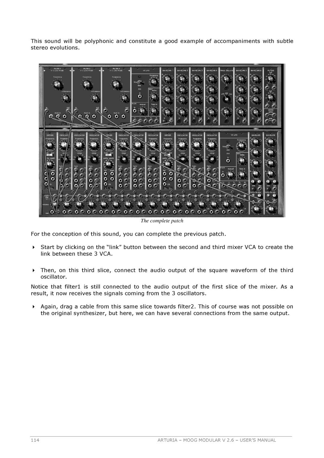 Arturia 2.6 manual Complete patch 