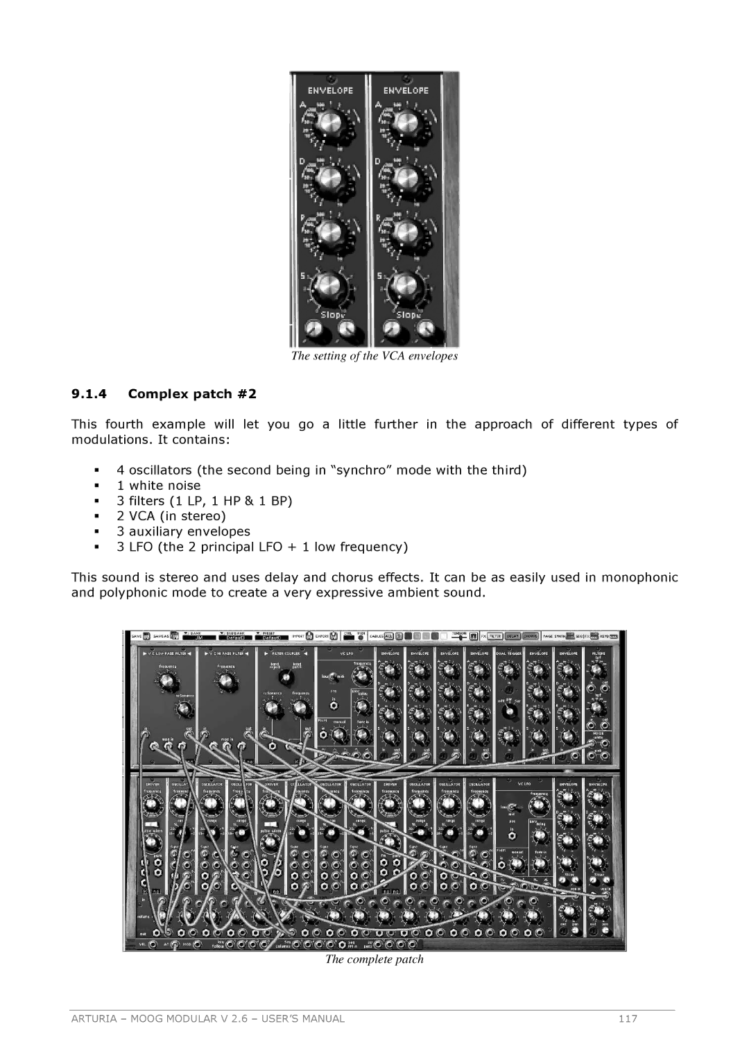 Arturia 2.6 manual Complex patch #2 