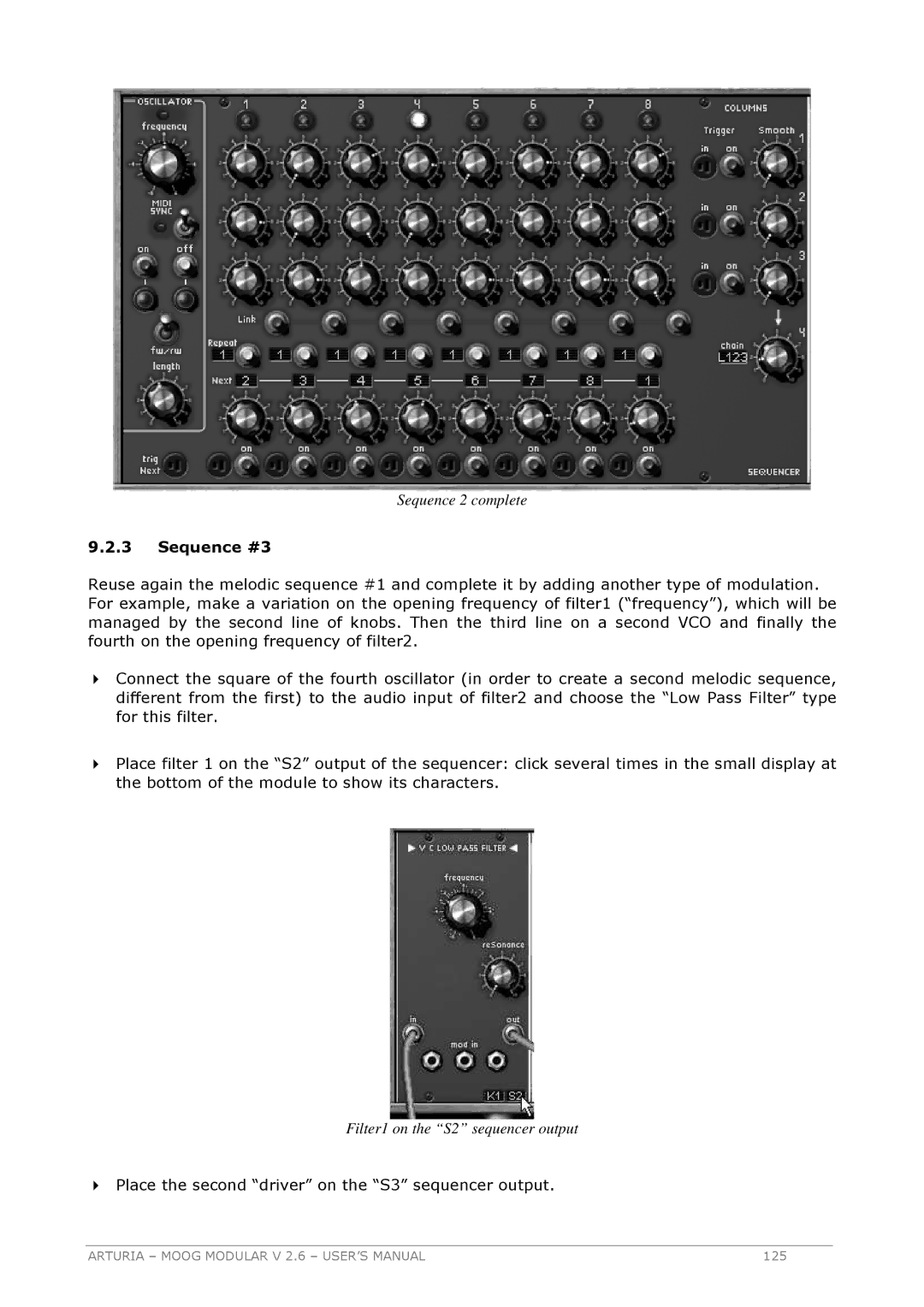 Arturia 2.6 manual Sequence #3 