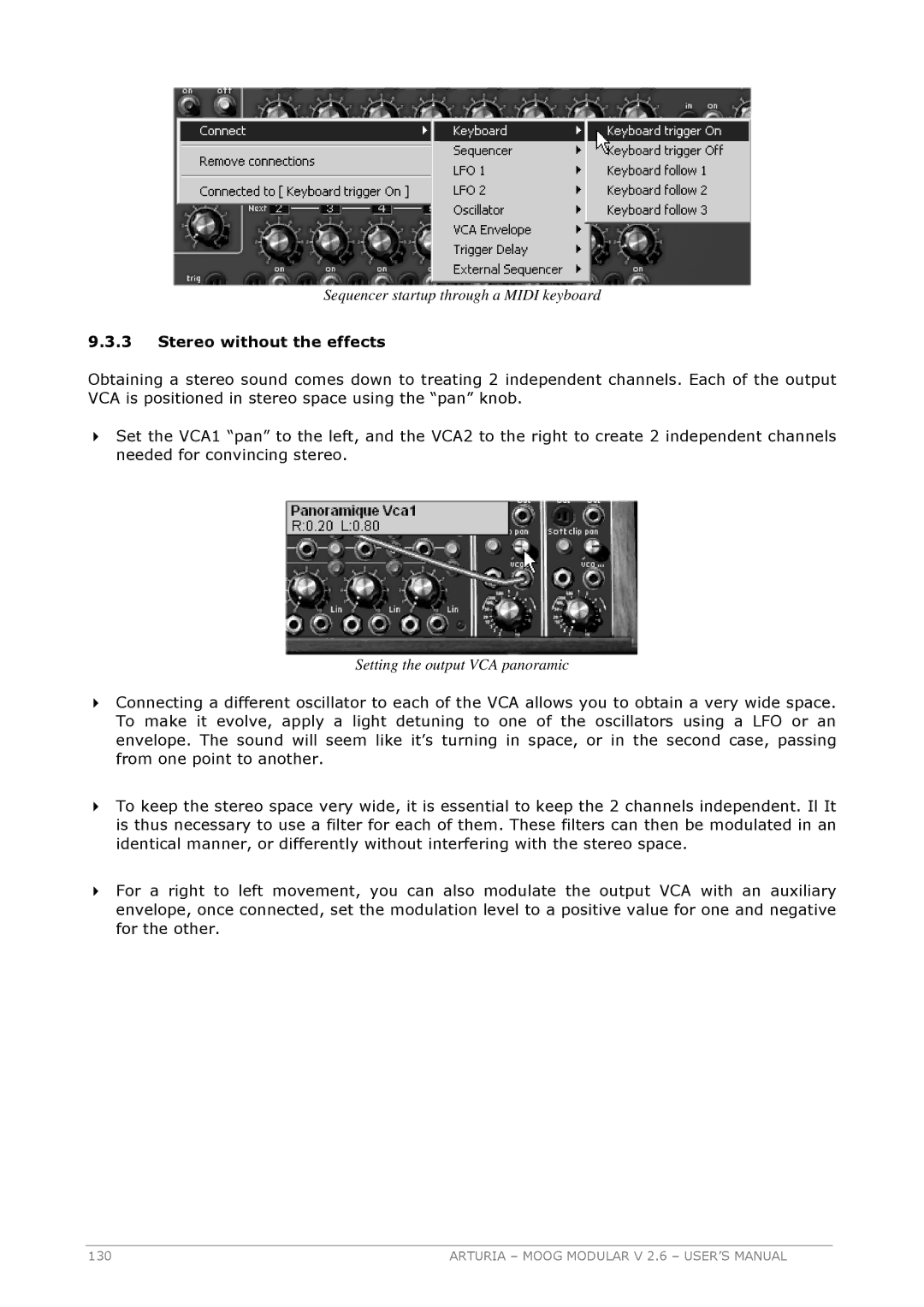 Arturia 2.6 manual Stereo without the effects 