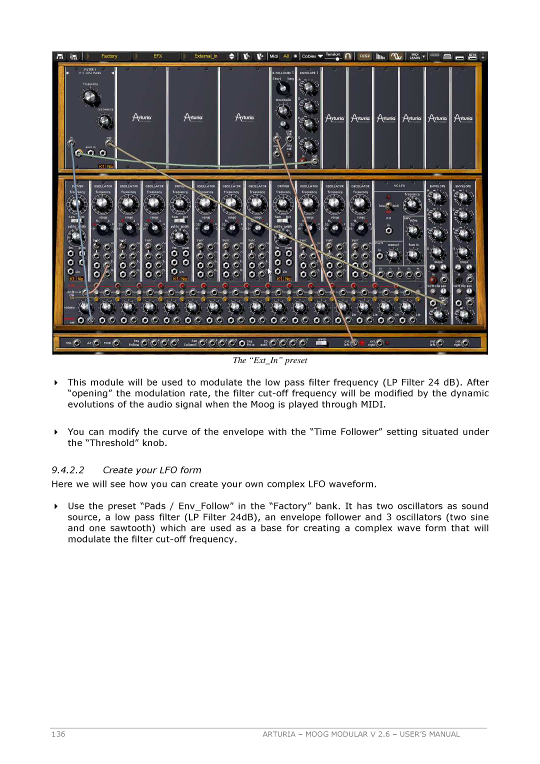 Arturia 2.6 manual Create your LFO form 