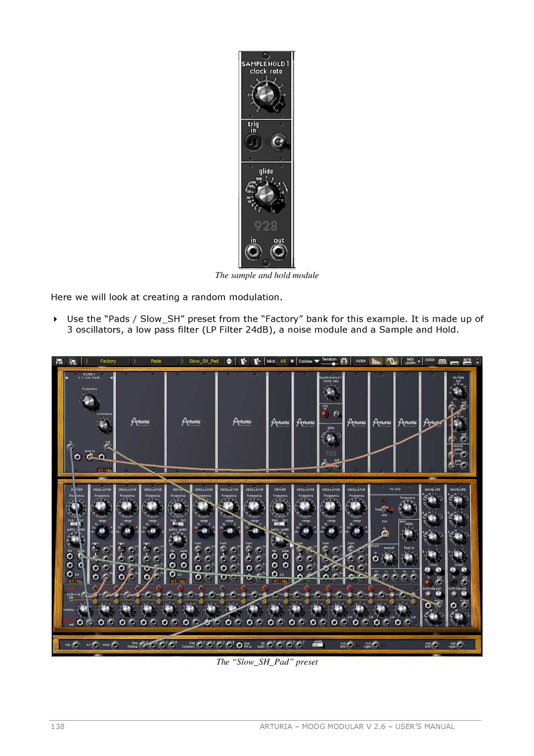 Arturia 2.6 manual Sample and hold module 