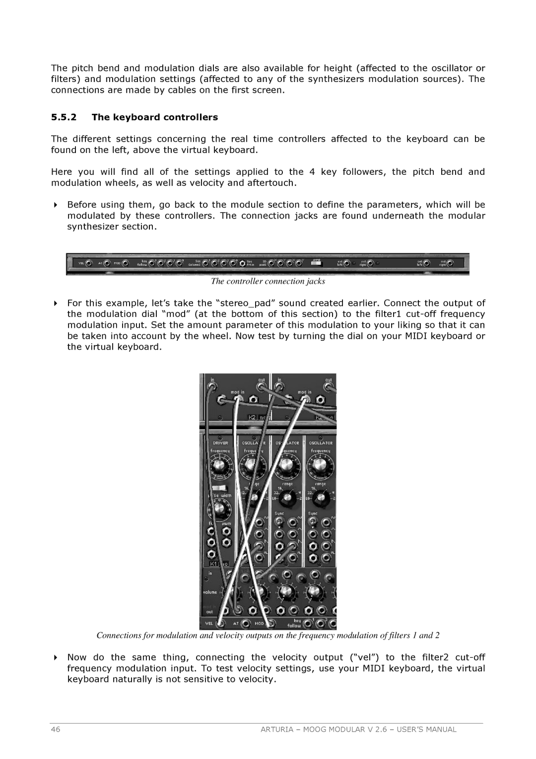 Arturia 2.6 manual Keyboard controllers 